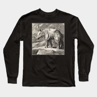 Rhinoceros in the mountains Long Sleeve T-Shirt